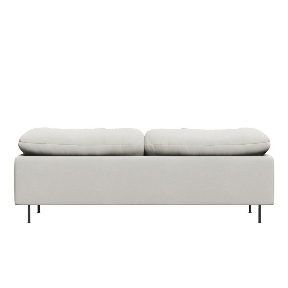Collar Sofa 2-Seater by Woud in Barnum 24 - Lana Off-white boucle upholstery. Rear view. all-groups
