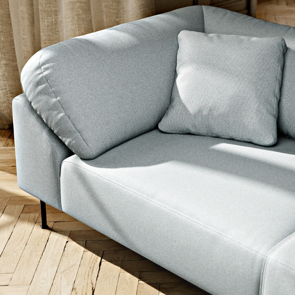 Collar Sofa by Woud in Cyber 01101 Light Grey.