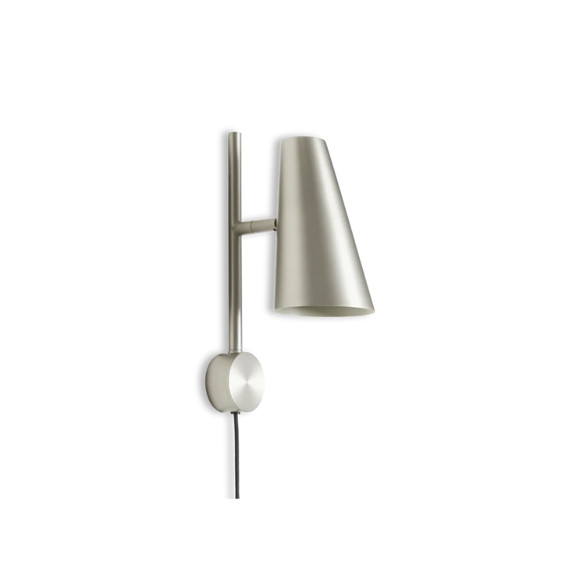 The Cono Wall Lamp from Woud in satin.