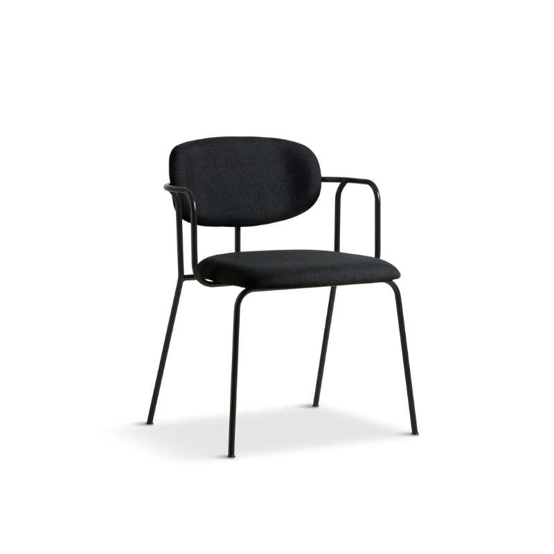 The Frame Dining Chair from Woud with black upholstery.