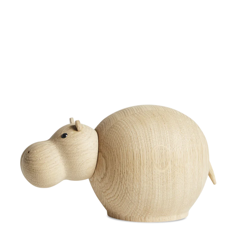 The Hibo Hippopotamus from Woud, made from solid oak.