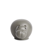 The Hibo Hippopotamus from Woud, made from solid oak and painted taupe.