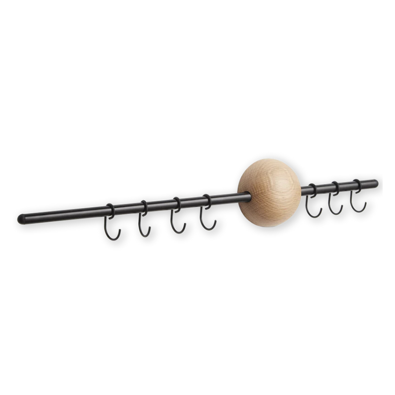 The Hoop Rack from Woud in white pigmented oak.
