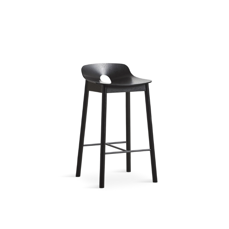 The Mono Counter Chair from Woud in black.