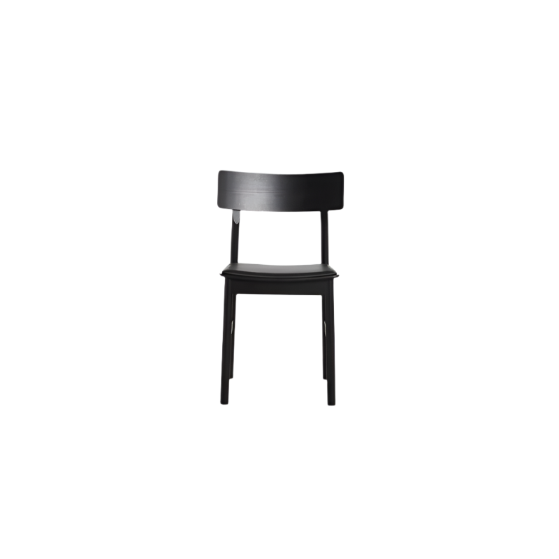 The Pause Dining Chair 2.0 from Woud in Black with Leather.