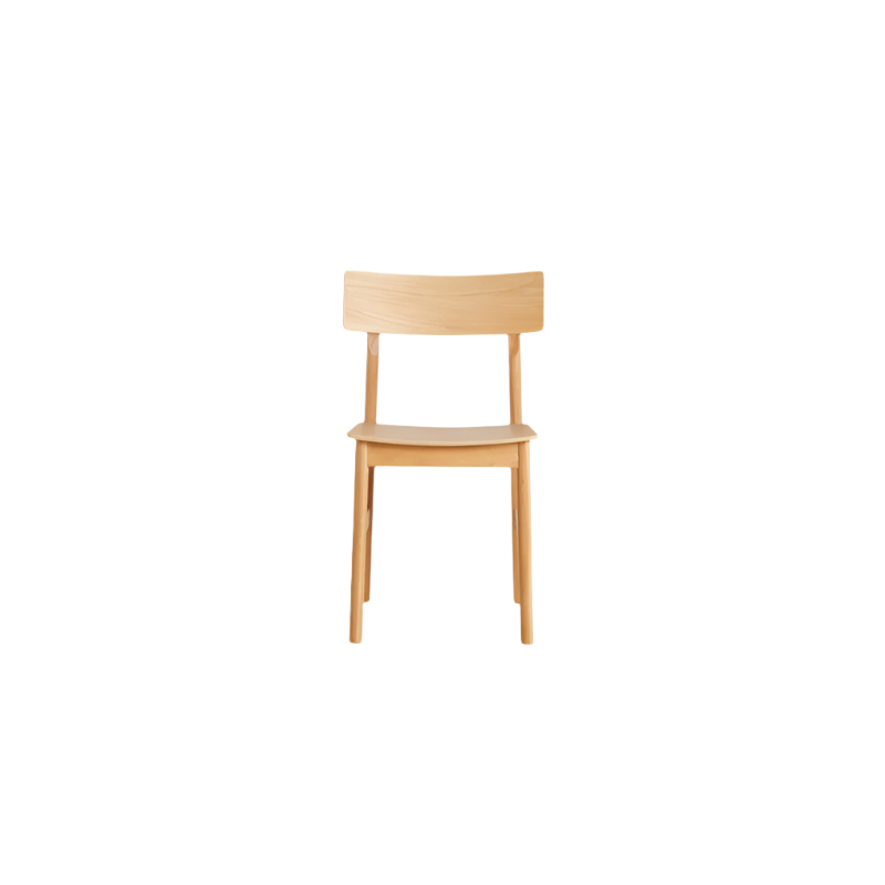 The Pause Dining Chair 2.0 from Woud in Oiled Oak from a direct shot in front.