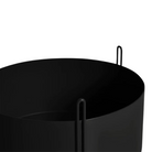 The medium Pidestall Planter by Woud in black close up.