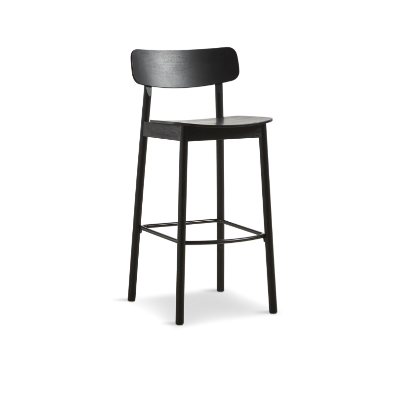 The Soma Bar Stool from Woud in black.