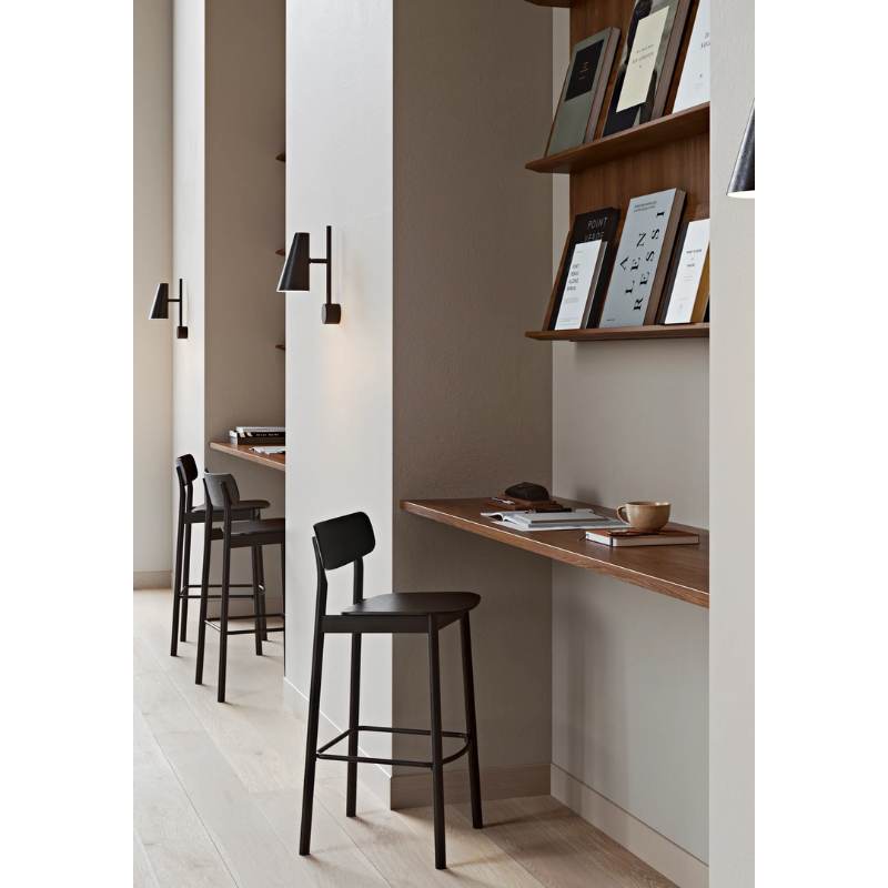 The Soma Bar Stool from Woud in a living space lifestyle photograph.