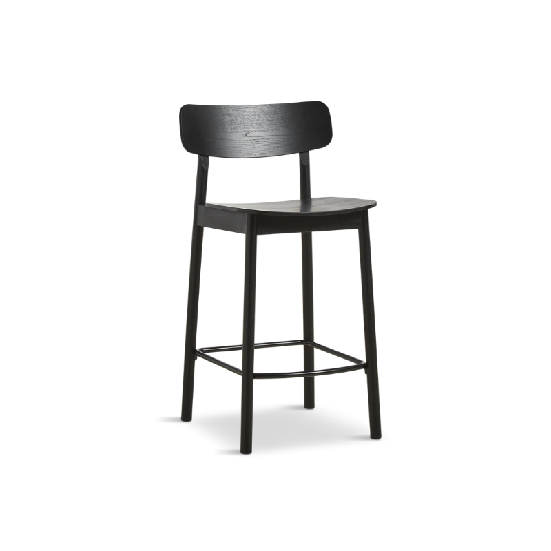 The Soma Counter Chair from Woud in black.