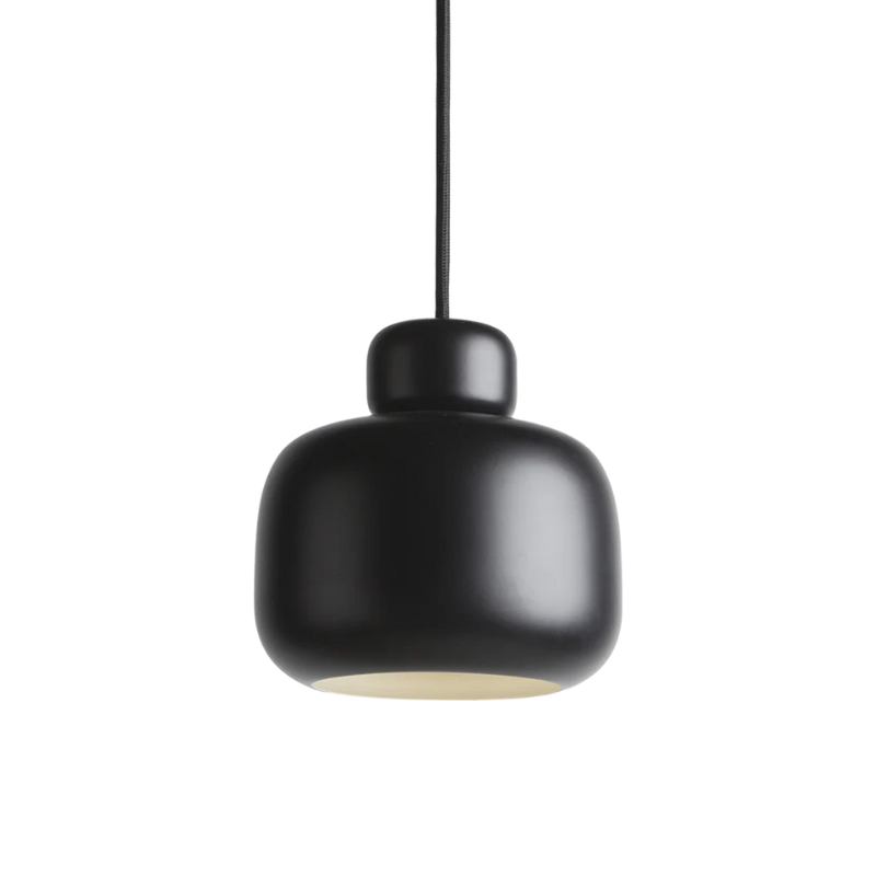 The large Stone Pendant from Woud in black.