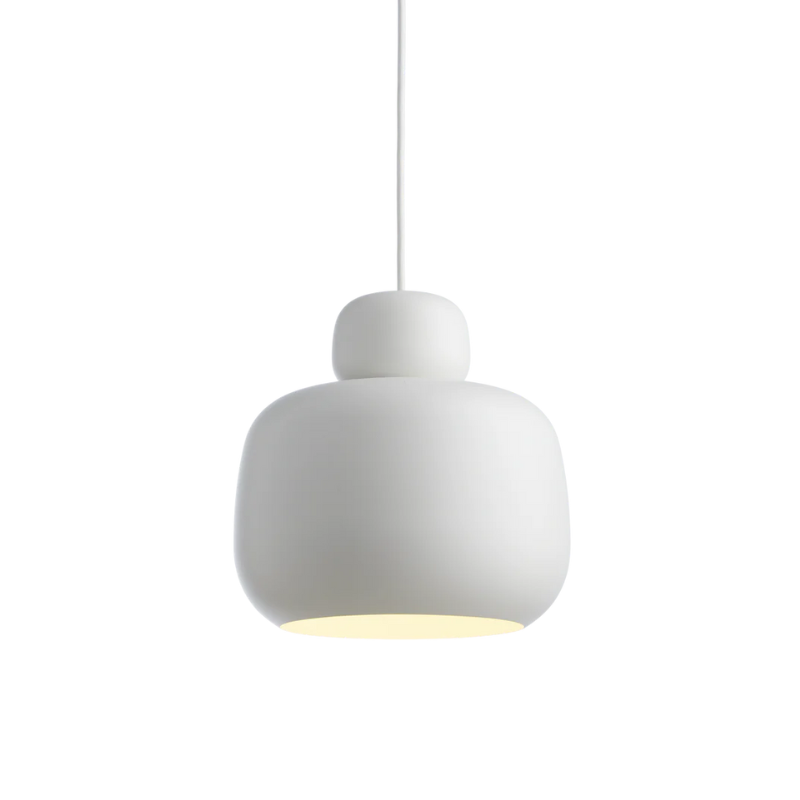 The large Stone Pendant from Woud in white.