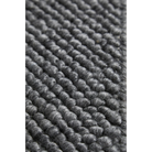 A close up on the fabric used for the Tact Rug from Woud in anthracite grey color.