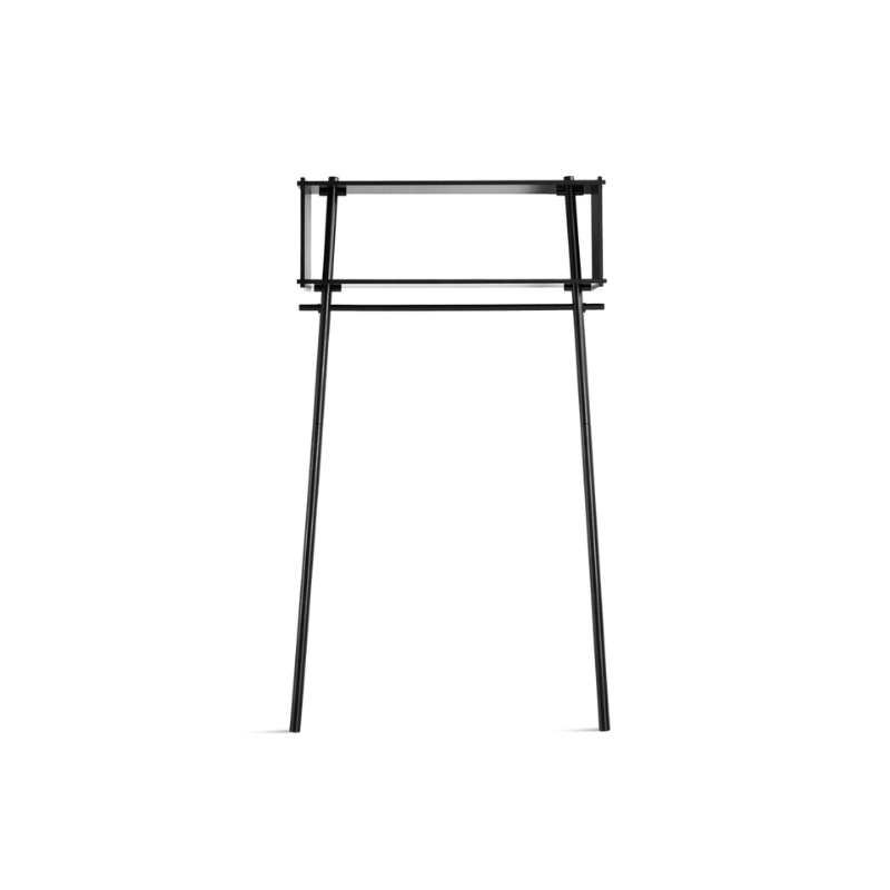 The Töjbox Wardrobe from Woud in the large size and black color.