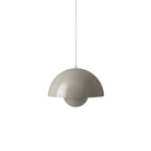 The Flowerpot VP2 Pendant Light from &Tradition in grey beige.
