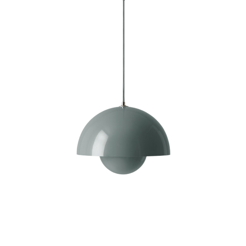 The Flowerpot VP2 Pendant Light from &Tradition in stone blue.