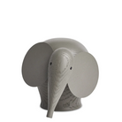 The solid oak Nunu Elephant from Woud painted taupe.