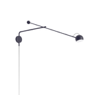The blue Ixa Arm Plug In Wall Sconce from Artemide.