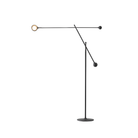 The anthracite gray Ixa Classic Floor Lamp from Artemide from the side.