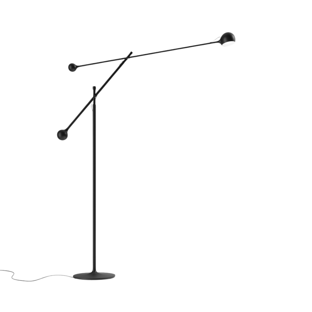 The anthracite gray Ixa Classic Floor Lamp from Artemide.