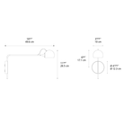 The Ixa Reading Wall Sconce from Artemide dimensions. all-groups