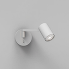 The textured white Ascoli Swing Reading Light from Astro Lighting at an angle.