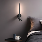 The Baton Reader LED from Astro Lighting in matt black in a primary bedroom.