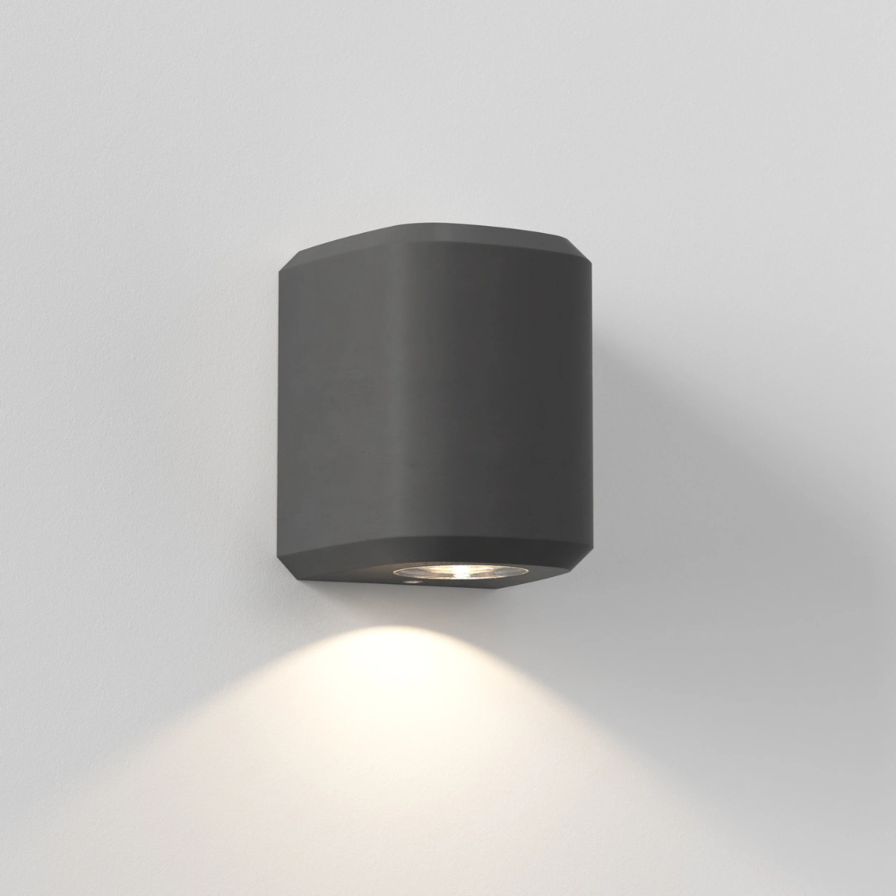 The Brixham Wall Single outdoor sconce in charcoal concrete by Astro Lighting.