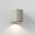 The Brixham Wall Single outdoor sconce in grey concrete by Astro Lighting at an angle.