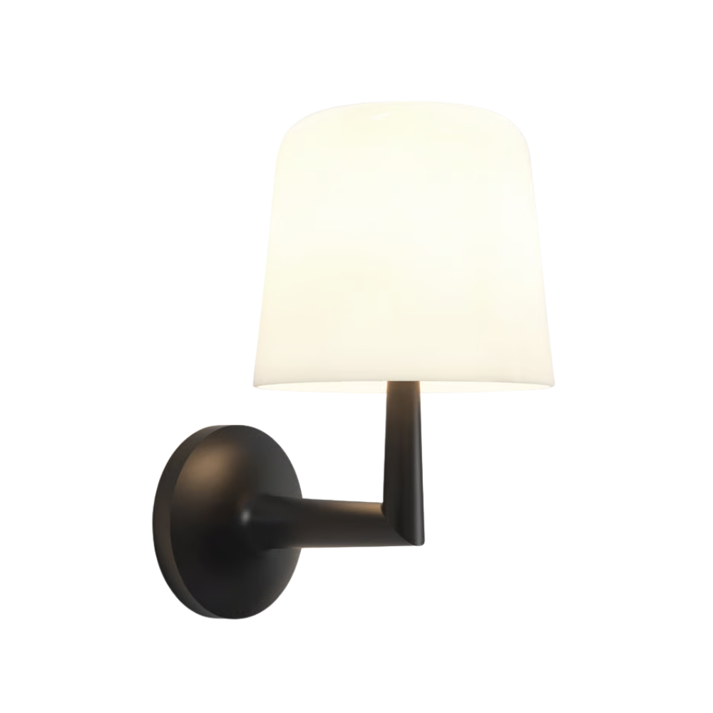 The matte black Ella Wall Sconce from Astro lighting.