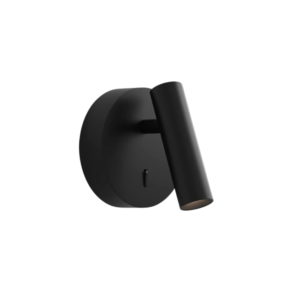 The matte black Enna Surface Round Wall Sconce from Astro Lighting.