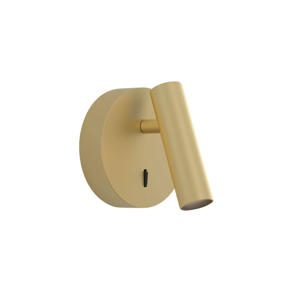 The matte gold Enna Surface Round Wall Sconce from Astro Lighting.