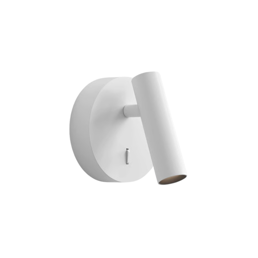 The matte white Enna Surface Round Wall Sconce from Astro Lighting.
