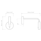 The dimensions of the Enna Wall LED from Astro Lighting. all-groups