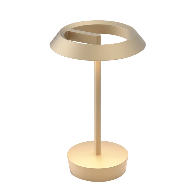The Halo Portable Lamp from Astro Lighting in light bronze from the top angle.