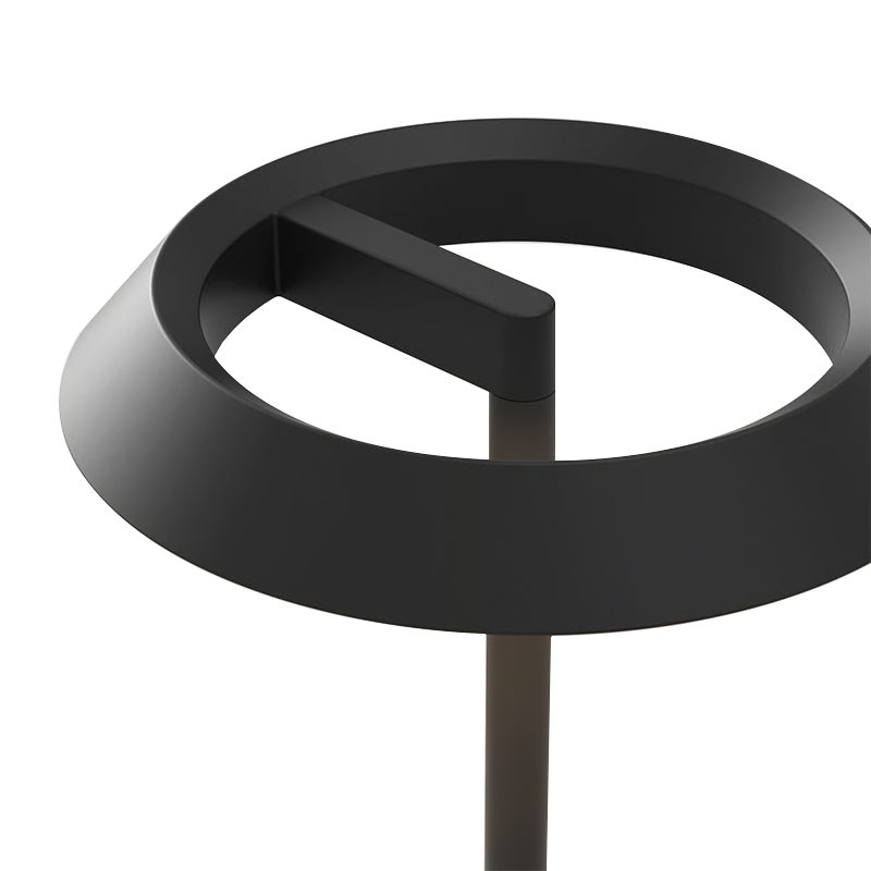 The Halo Portable Lamp from Astro Lighting in matt black close up.