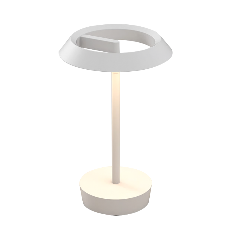 The Halo Portable Lamp from Astro Lighting in matt white from the top angle.