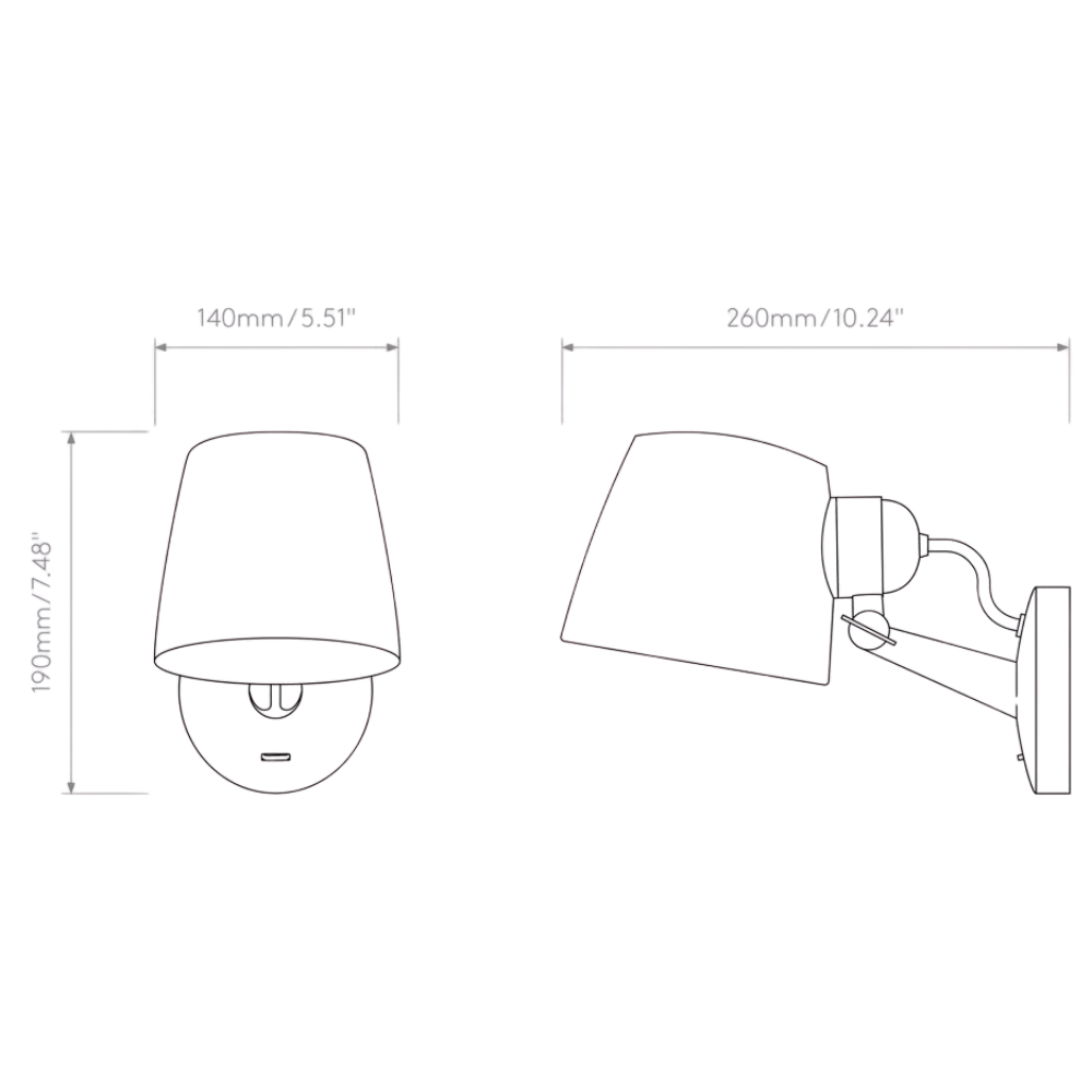 The Imari Adjustable Wall Sconce from Astro Lighting dimensions. all-groups
