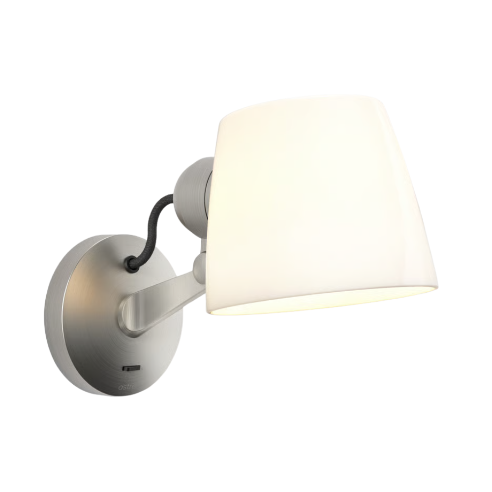 The matte nickel Imari Adjustable Wall Sconce from Astro Lighting.