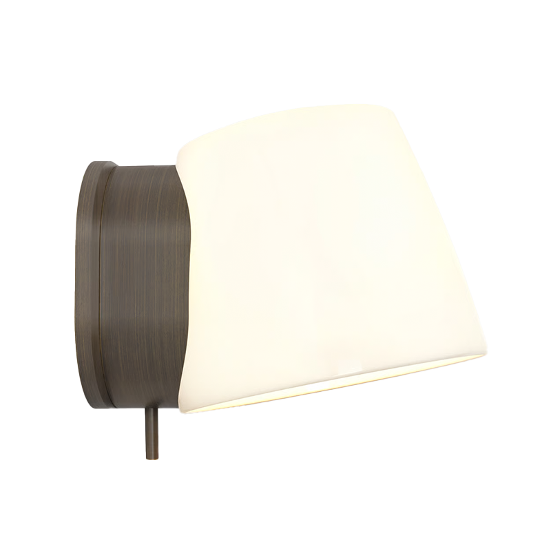 The Imari Wall Lamp from Astro Lighting in bronze from the side.