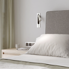 The polished chrome Keta Reading Light from Astro Lighting used as commercial lighting.