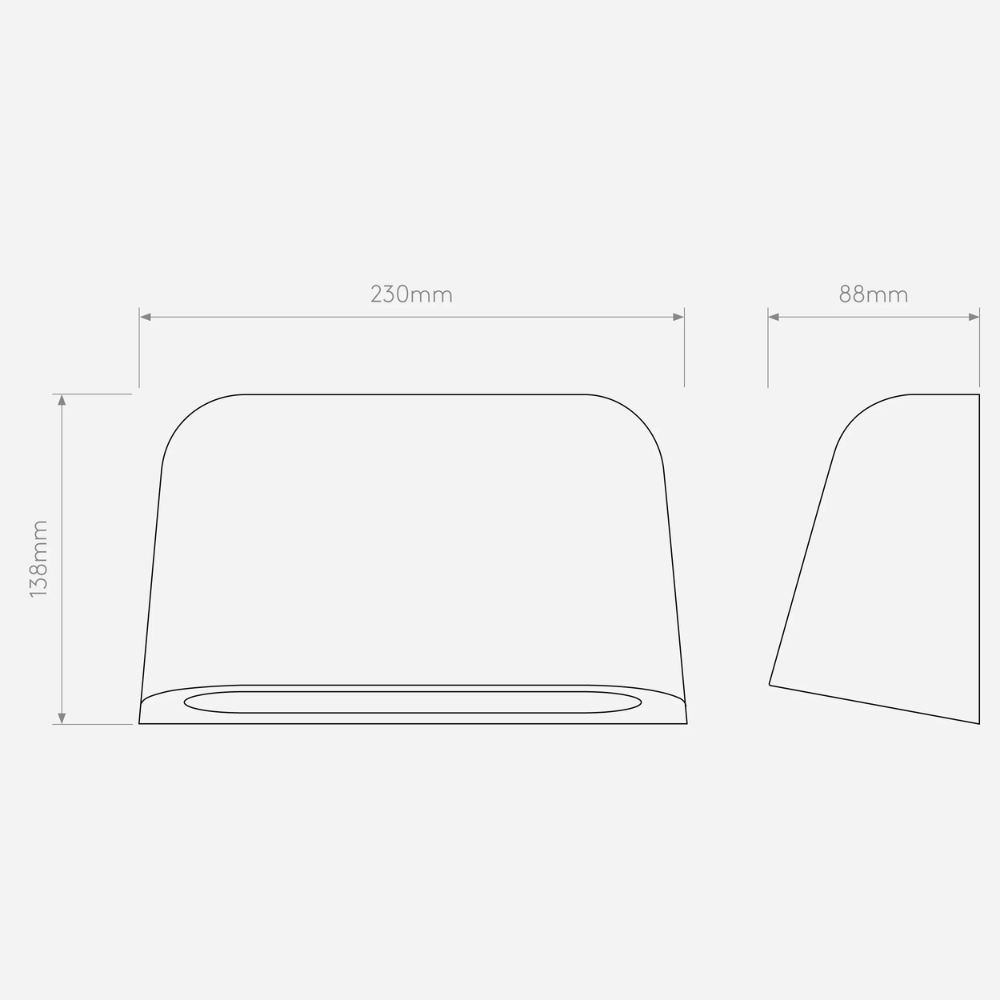 Dimensions of the Mast Twin Coastal Outdoor Wall Sconce by Astro Lighting. all-groups
