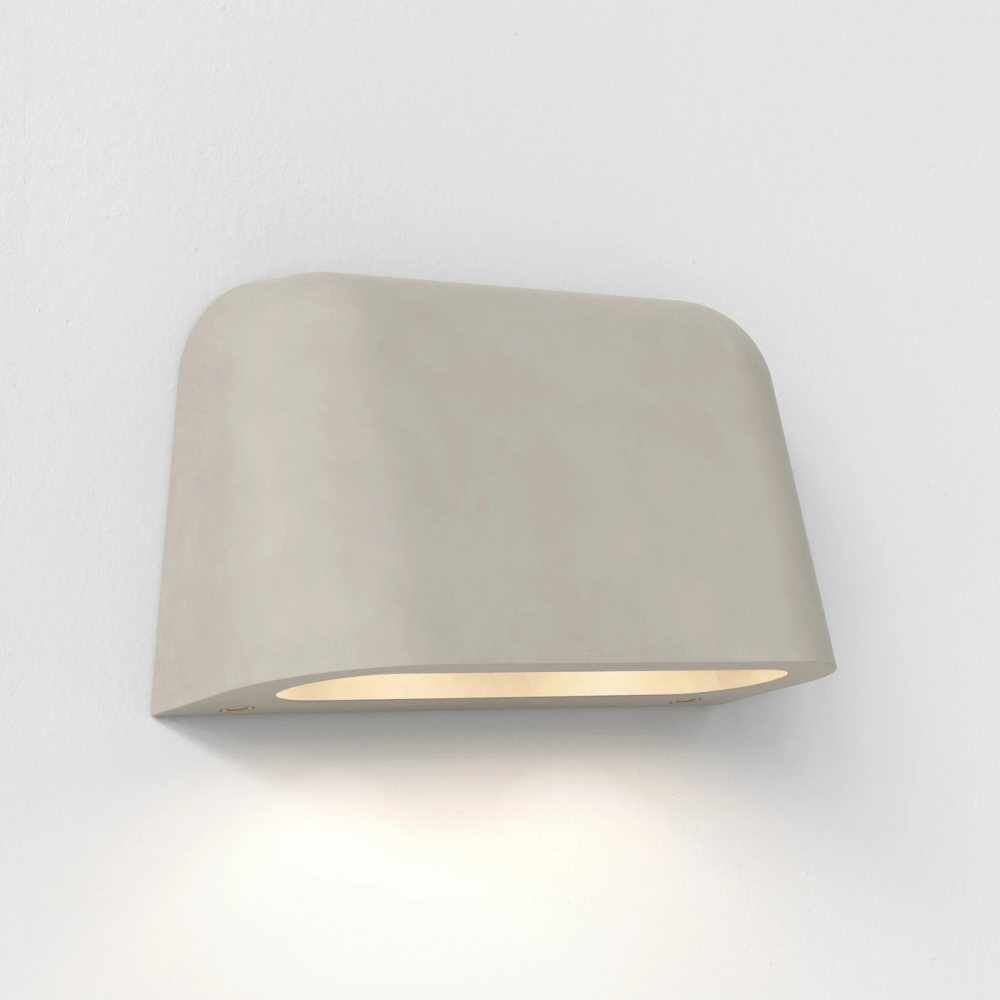 The Mast Twin Coastal Outdoor Wall Sconce by Astro Lighting in grey concrete.