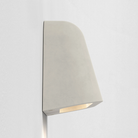 The Mast Twin Coastal Outdoor Wall Sconce by Astro Lighting in grey concrete from the side.