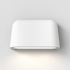 The Mast Twin Coastal Outdoor Wall Sconce by Astro Lighting in white concrete from the front.