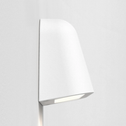 The Mast Twin Coastal Outdoor Wall Sconce by Astro Lighting in white concrete from the side.