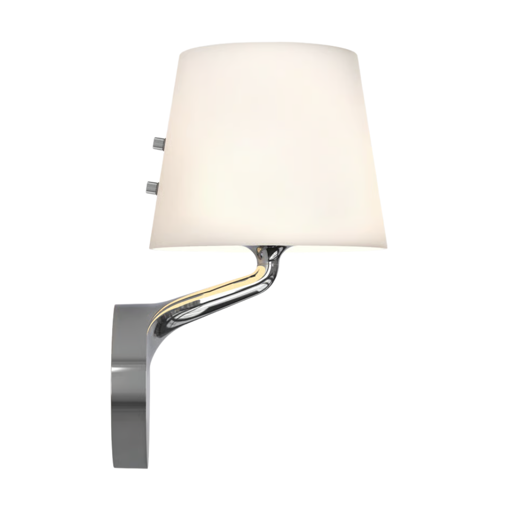 The polished chrome Millie Wall Sconce from Astro Lighting from the side.