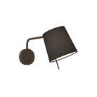 The bronze Mitsu Swing Arm Wall Sconce from Astro Lighting with the black shade.