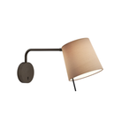 The bronze Mitsu Swing Arm Wall Sconce from Astro Lighting with the oyster shade.