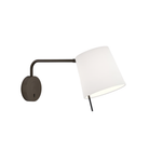 The bronze Mitsu Swing Arm Wall Sconce from Astro Lighting with the white shade.